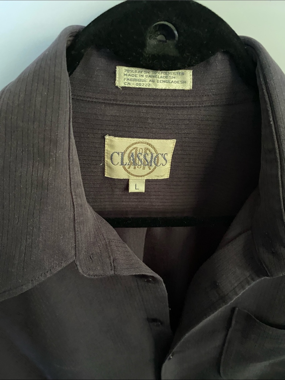 Classic Men’s Casual Button-Down Shirt in Chocolate Brown - Picture 2 of 3